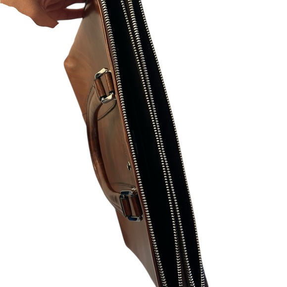 Mont Blanc Rich Brown Leather Briefcase - Picture 11 of 14